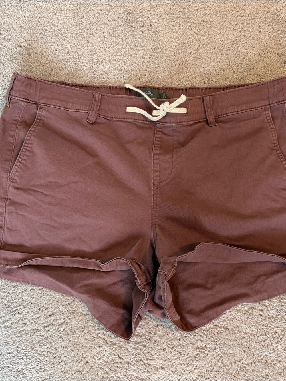 torrid Drawstring Cotton Shorts - Mauve